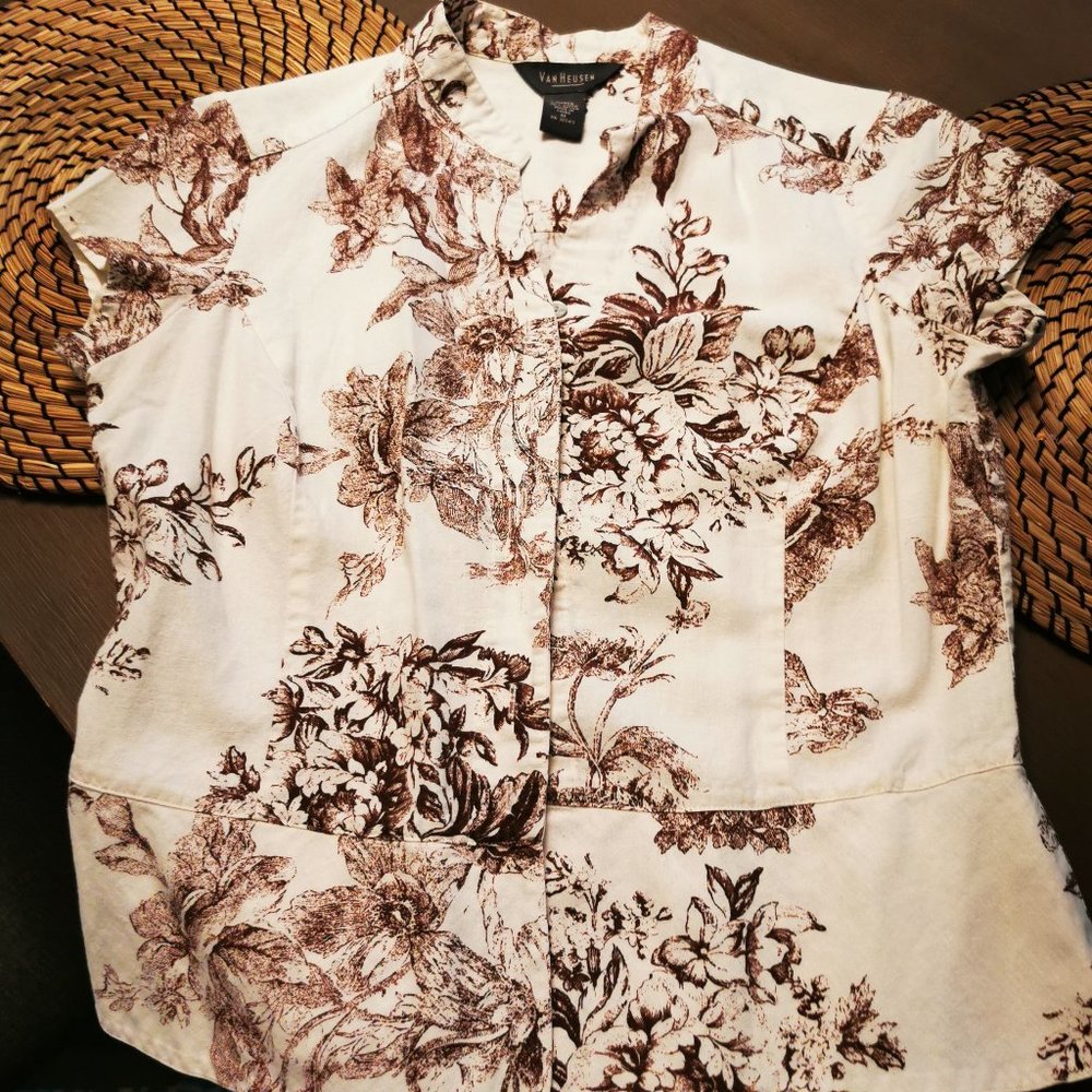 Van Heusen linen-blend blouse